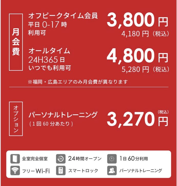 ハコジムの料金